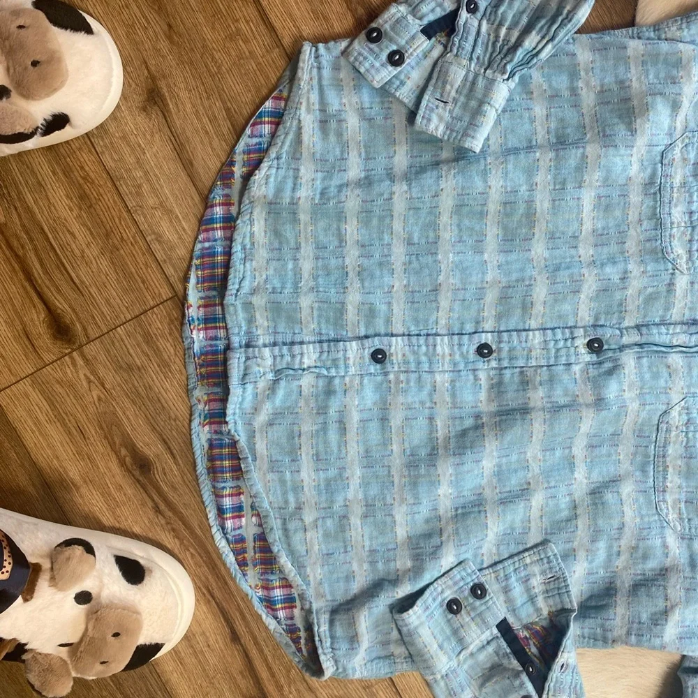 Carbon2Cobalt Men's Long Sleeve Sea Change Plaid Shirt - Picture 4 of 8